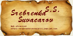 Srebrenka Suvačarov vizit kartica